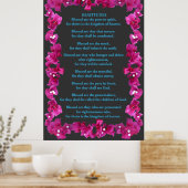 Beatitudes in Bougainvillea Poster (Küche)