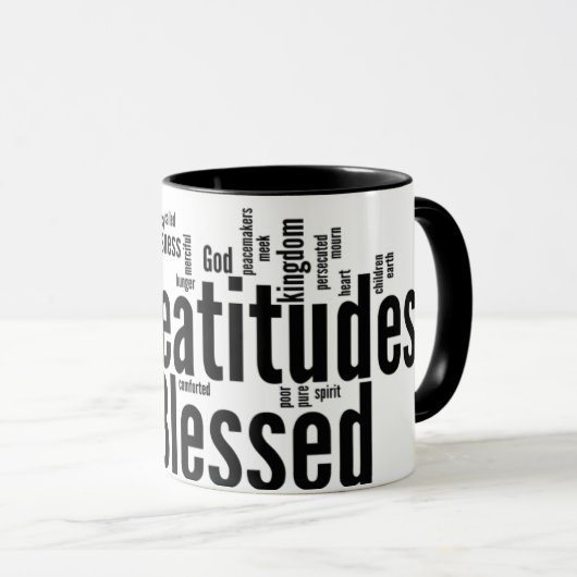 Beatitudes-Kaffee-Tasse Tasse (VorderseiteRechts)