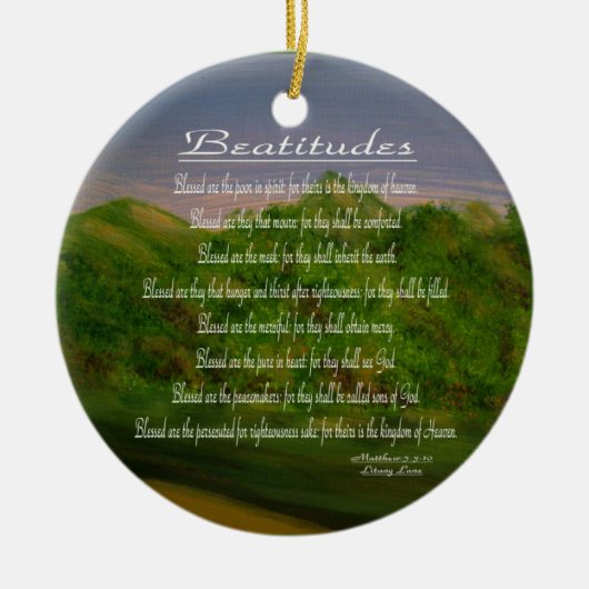 Beatitudes Keramik Ornament (Vorne)