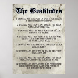 Beatitudes Matthew 5 Sermon auf dem Monte Ratio 3: Poster