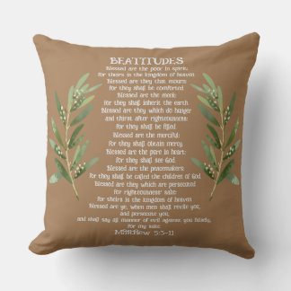 Beatitudes & Olivenzweige Matthew 5:3-11 Kissen