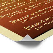 Beatitudes-Plakat Poster (Ecke)