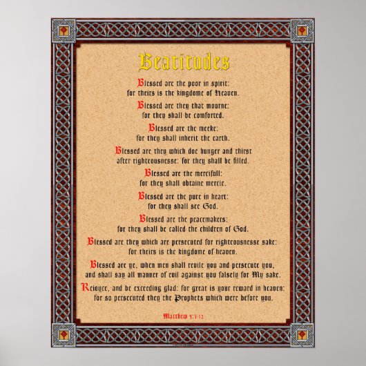 Beatitudes Poster (Vorne)