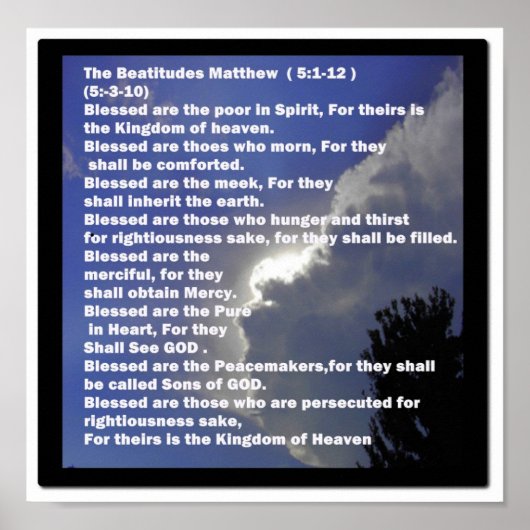 Beatitudes Poster (Vorne)