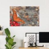 Beatitudes Poster (mit Orange Butterfly) (Heimbüro)
