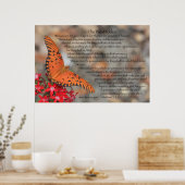 Beatitudes Poster (mit Orange Butterfly) (Küche)