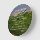 Beatitudes Runde Wanduhr (Winkel)