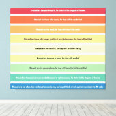 Beatitudes Stretched Canvas Print Leinwanddruck (Insitu (Holzboden))