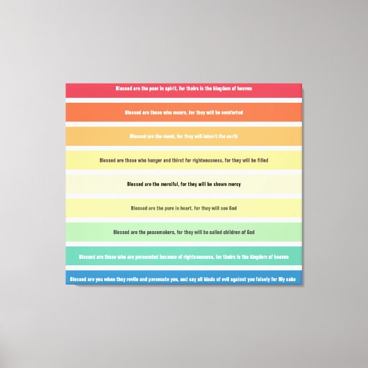 Beatitudes Stretched Canvas Print Leinwanddruck (Vorderseite)