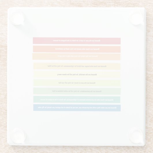 Beatitudes Untersetzer (Rückseite)