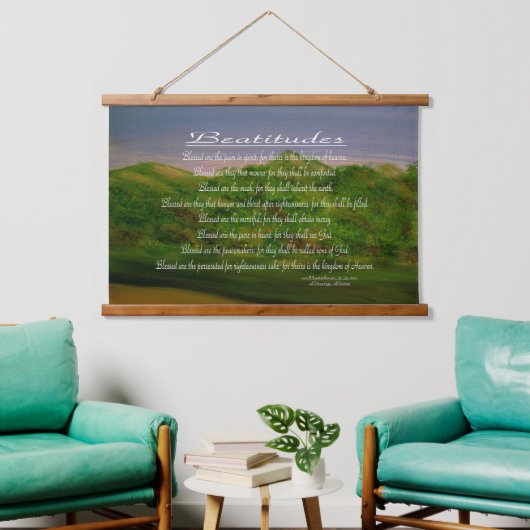 Beatitudes Wandteppich Mit Holzrahmen (Wohnzimmer)