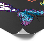 Beatitues in einem Schmetterlingsrahmen Poster (Ecke)