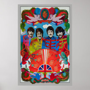 Beatles 1960er Sgt Peppers Lonely Hearts Club Band Poster