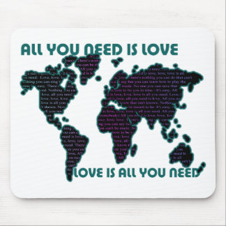 Beatles-alle Welt, die Sie benötigen, ist Liebe Mousepad