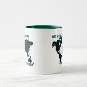 Beatles-alle Welt, die Sie benötigen, ist Liebe Zweifarbige Tasse (Mittel)