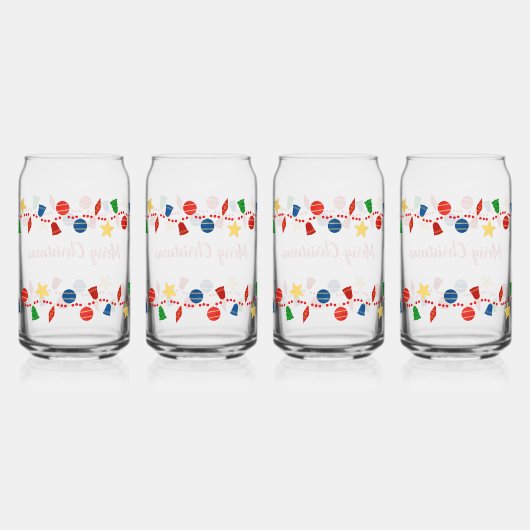 Beatles Garland mit Retro Weihnachtsschmuck Dosenglas (Hinten)