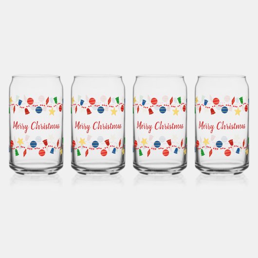 Beatles Garland mit Retro Weihnachtsschmuck Dosenglas (Vorderseite)