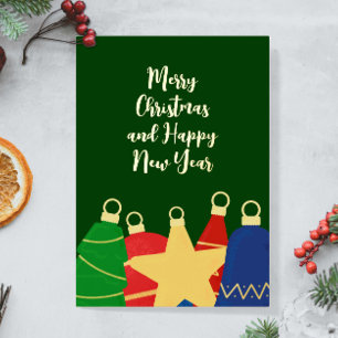 Beatles Garland mit Retro Weihnachtsschmuck Folien Feiertagskarte