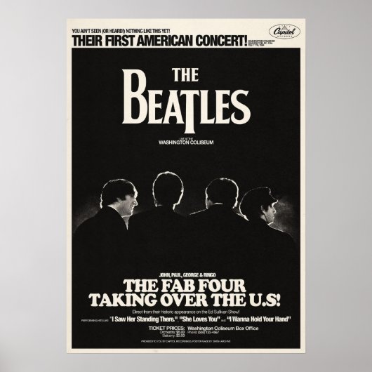 Beatles, Klassik Rock, Vintage Band, britische Mus Poster (Vorne)