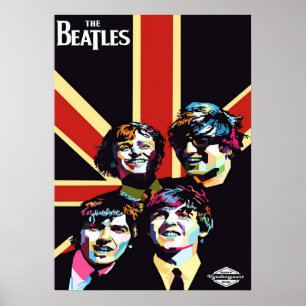 Beatles, Klassik Rock, Vintage Band, britische Mus Poster