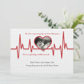 Beatmung des Fotos Schwangerschaft Ankündigung (Stehend Vorderseite)