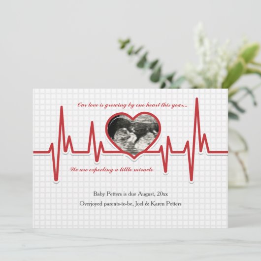 Beatmung des Fotos Schwangerschaft Ankündigung (Stehend Vorderseite)