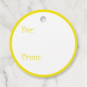 [Beatnik-Blasen] Retro-Polka-Dot gelb gestrichen Geschenkanhänger (Rückseite)