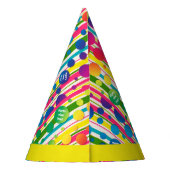 [Beatnik-Blasen] Retro-Polka-Dot gelb gestrichen Partyhütchen (Rückseite)