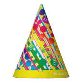 [Beatnik-Blasen] Retro-Polka-Dot gelb gestrichen Partyhütchen (Links)