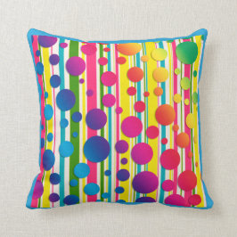 [Beatnik-Blasen] Retro-Polka-Dot gestrichen blau Kissen