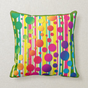 [Beatnik-Blasen] Retro-Polka-Dot gestrichen Grün Kissen