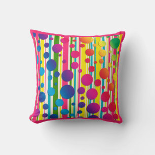 [Beatnik-Blasen] Retro-Polka-Dot gestrichen Rosa Kissen