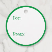 [Beatnik-Blasen] Retro-Polka-Dot grün gestrichen Geschenkanhänger (Rückseite)