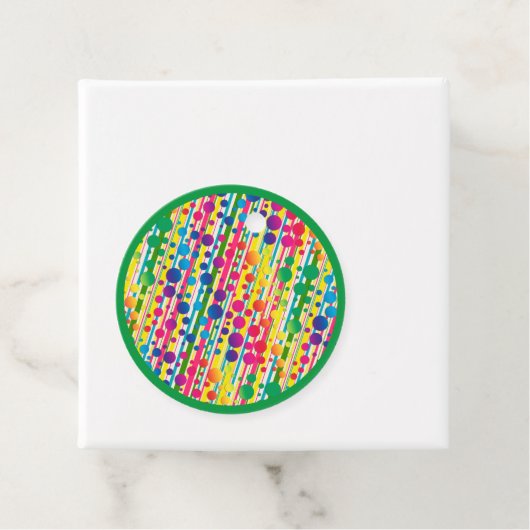 [Beatnik-Blasen] Retro-Polka-Dot grün gestrichen Geschenkanhänger (Beispiel)