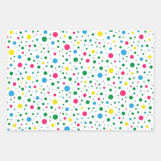 [Beatnik-Blasen] Retro-Polka-Dot grün gestrichen Geschenkpapier Set (Vorderseite 2)