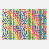 [Beatnik-Blasen] Retro-Polka-Dot grün gestrichen Geschenkpapier Set (Vorderseite)