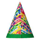 [Beatnik-Blasen] Retro-Polka-Dot grün gestrichen Partyhütchen (Rückseite)