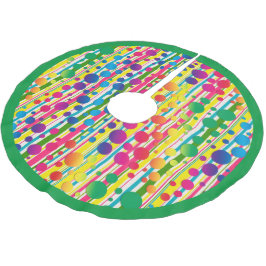 [Beatnik-Blasen] Retro-Polka-Dot grün gestrichen Polyester Weihnachtsbaumdecke