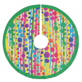 [Beatnik-Blasen] Retro-Polka-Dot grün gestrichen Polyester Weihnachtsbaumdecke (Vorderseite)