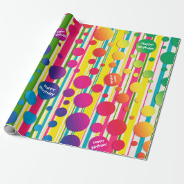 [Beatnik-Blasen] Retro-Polka-Dot Regenbogen Geschenkpapier