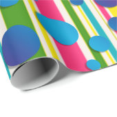 [Beatnik-Blasen] Retro-Polka-Dot Regenbogen Geschenkpapier (Rolleneckpunkt)