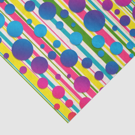 [Beatnik-Blasen] Retro-Polka-Dot Regenbogen Seidenpapier (Ausschnitt)