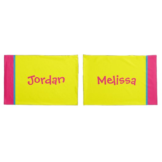 [Beatnik-Blasen] Retro Tupfen-gestreiftes Gelb Kissenbezug (Rückseite-Set)