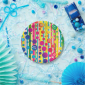 [Beatnik-Blasen] Retro Tupfen-Papier mit Pappteller (Party)