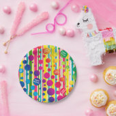 [Beatnik-Blasen] Retro Tupfen-Papier mit Pappteller (Party)