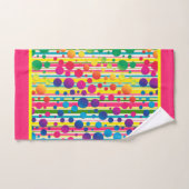 [Beatnik-Blasen] Retro Tupfen-Streifen-Regenbogen Badhandtuch Set (Handtuch)