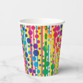 [Beatnik Bubbles] Retro Polka Dot Streifen Pappbecher (Rückseite)