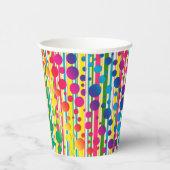 [Beatnik Bubbles] Retro Polka Dot Streifen Pappbecher (Rechts)