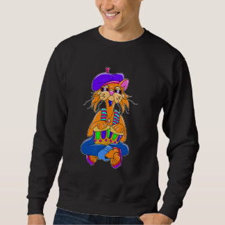 Beatnik Hippy Cat Sweatshirt