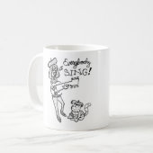 Beatnik-Küken-und Eddie-Kaffee-Tasse Kaffeetasse (Vorderseite Links)